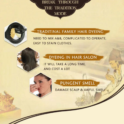 Natural Herbal Hair Color Shampoo for Gray Hair Nourishing Care