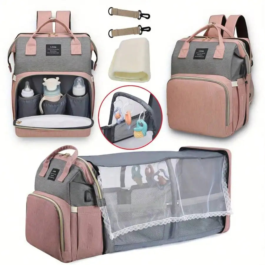 Baby Diaper Bag with Crib