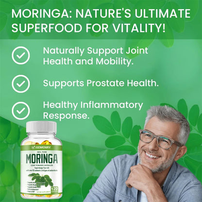 Organic Moringa Capsules for Energy & Wellness