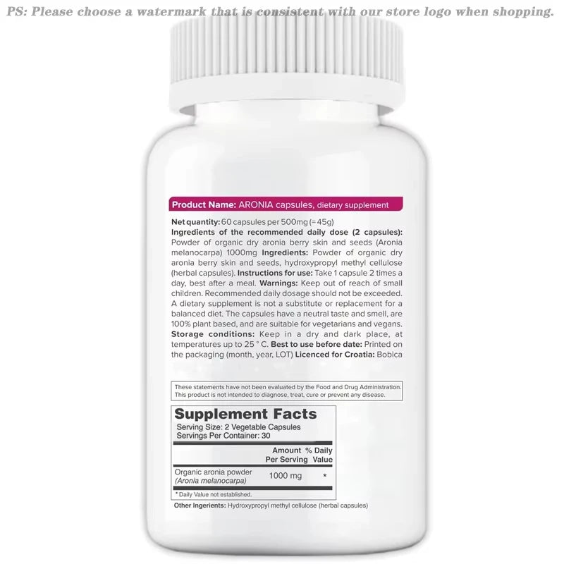 Organic Aronia Berry Antioxidant Capsules