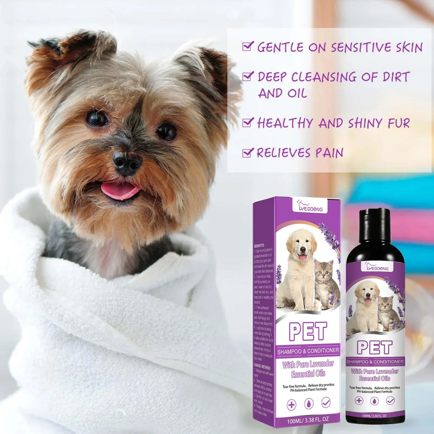 Natural Lavender Pet Care Shampoo