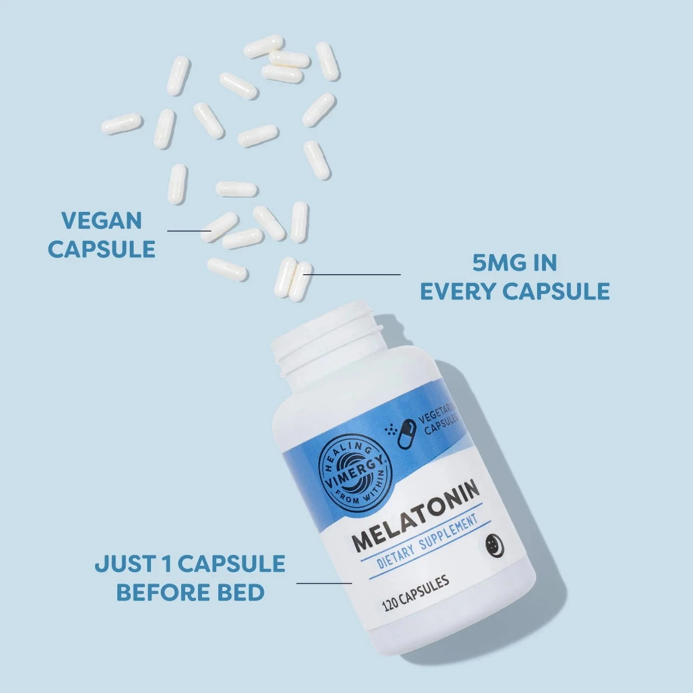 Melatonin Vitamin Supplement for Sleep Support
