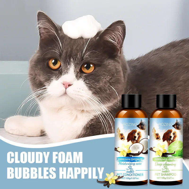 Natural Pet Bath Shampoo Conditioner Set