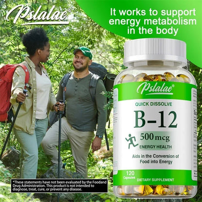 Vitamin B12 Capsules for Energy & Metabolism