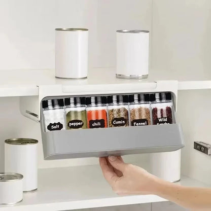 Adjustable Plastic Seasoning Bottle Organizer Rack