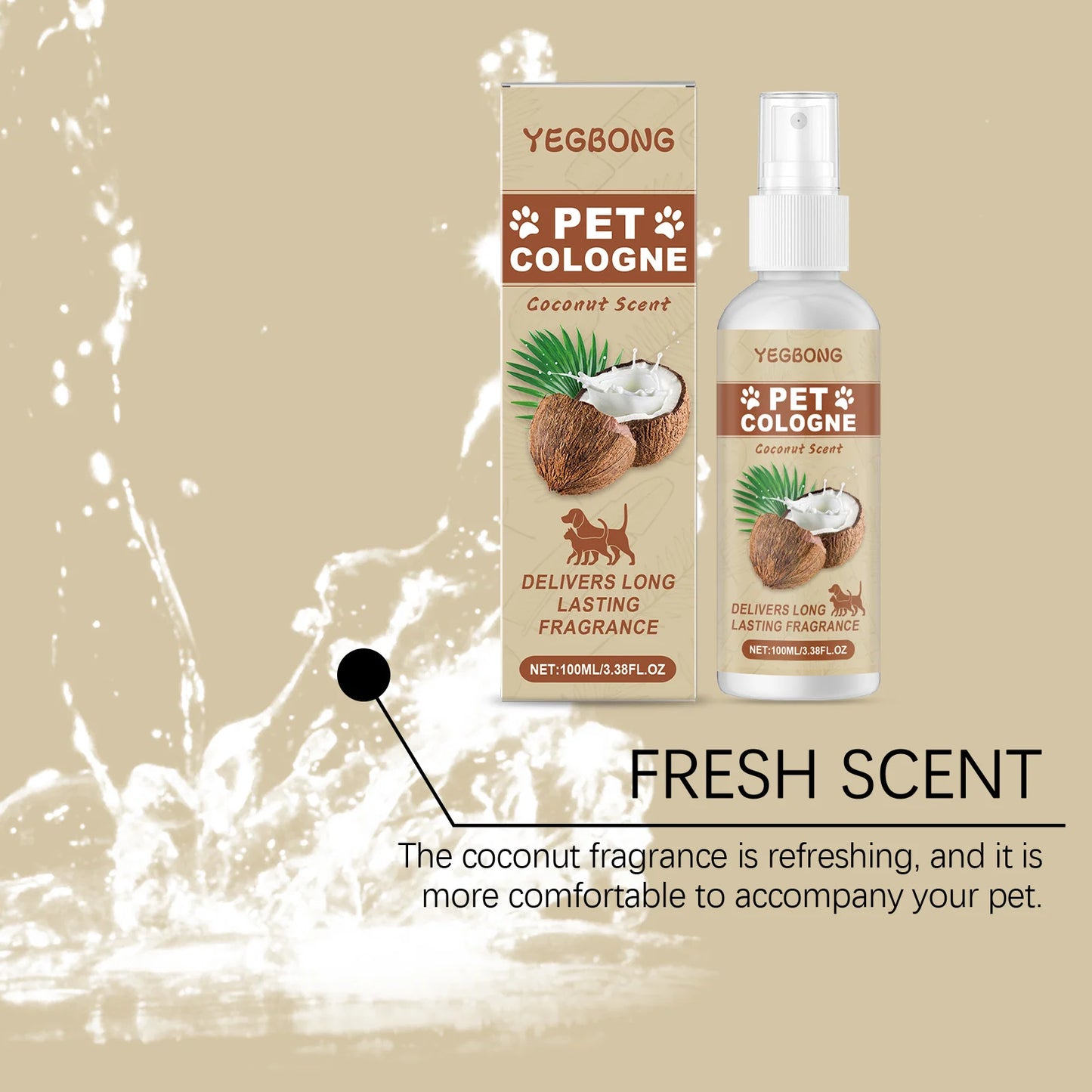 Coconut Scent Pet Spray Natural Formula