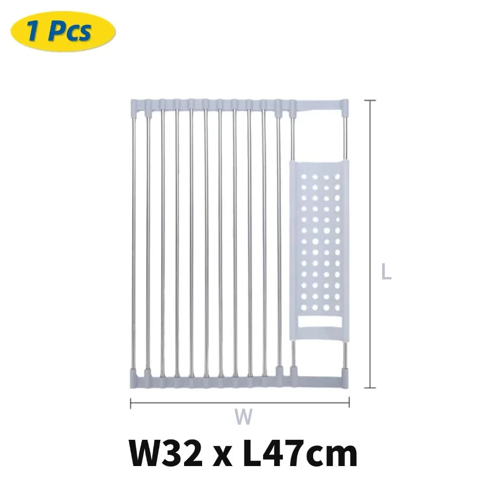 304 Stainless Foldable Dish Drying Rack