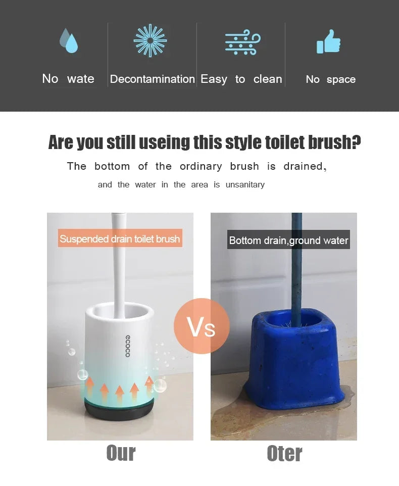 Bathroom Quick Drain Toilet Brush