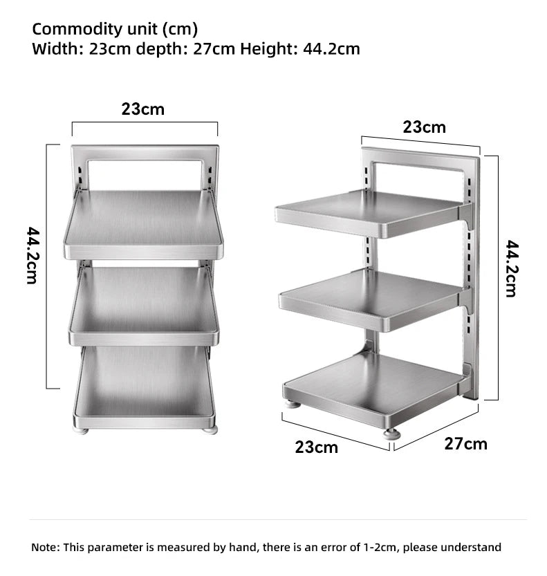 Adjustable Stainless Steel Pot Rack Organizer