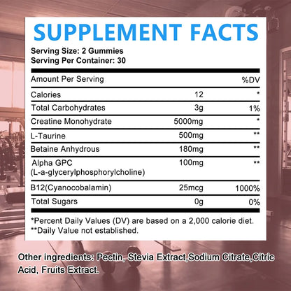 Creatine Monohydrate Gummies Strength Supplement