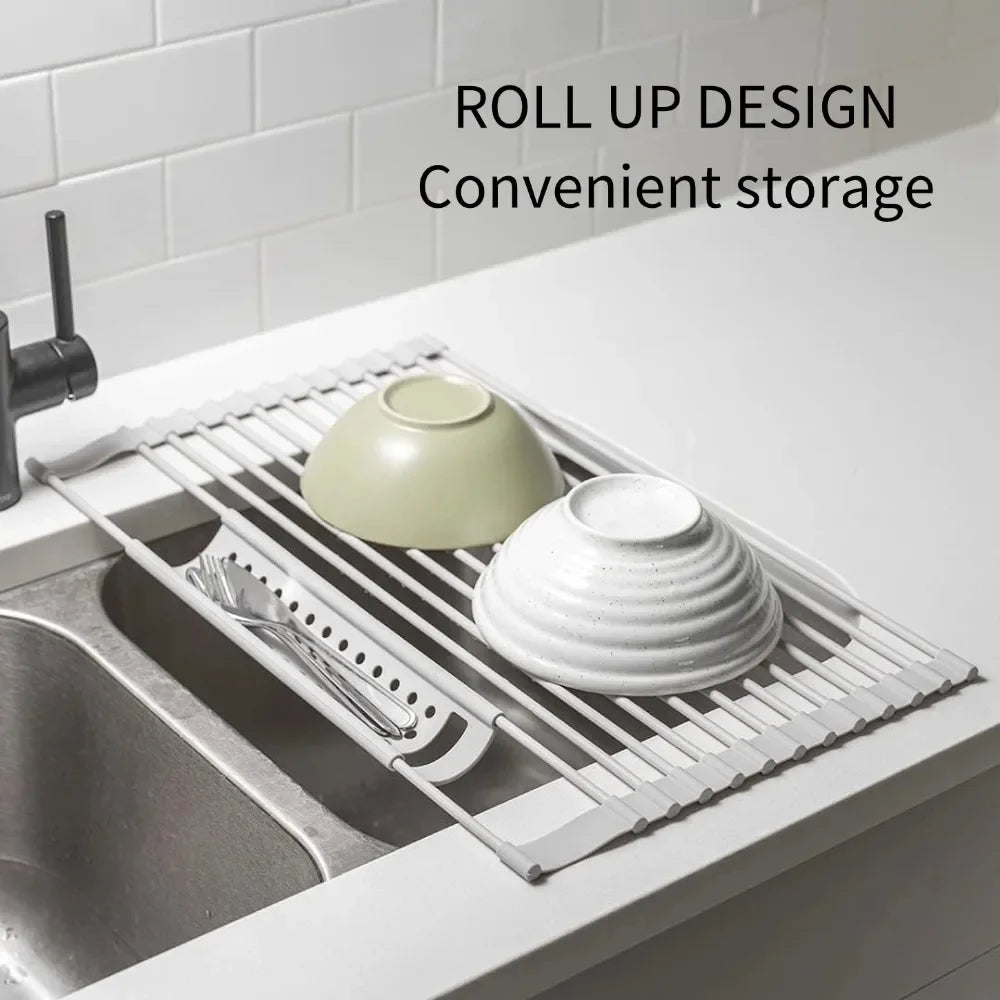 304 Stainless Foldable Dish Drying Rack