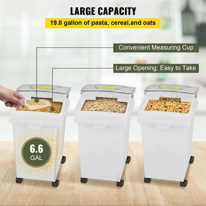 Wheeled Pantry Storage Containers