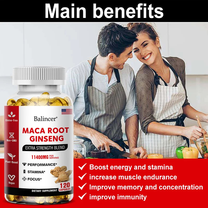 Maca Ginseng Vitamin Supplement for Stamina