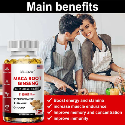 Maca Ginseng Vitamin Supplement for Stamina