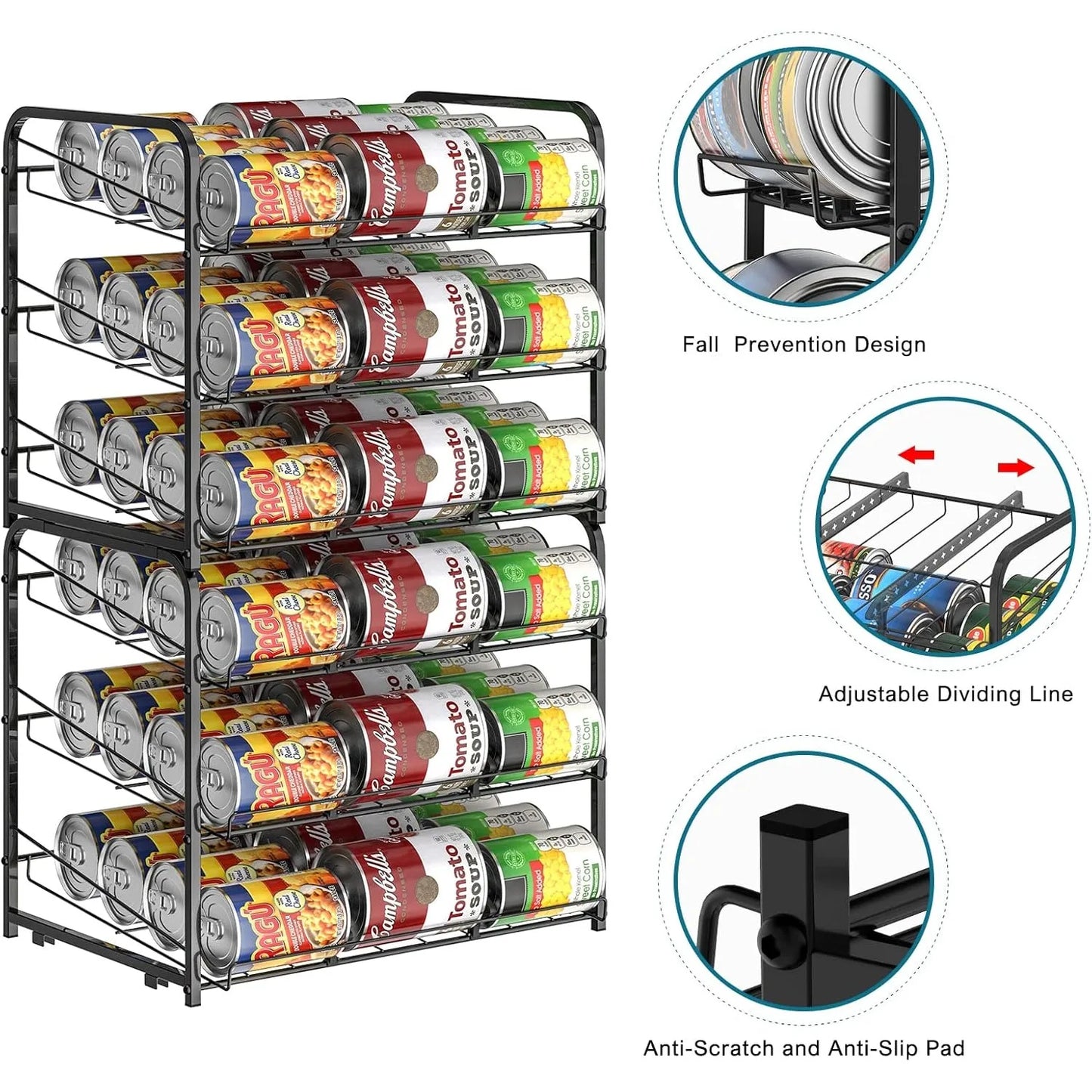 Stackable Can Storage Organizer Rack