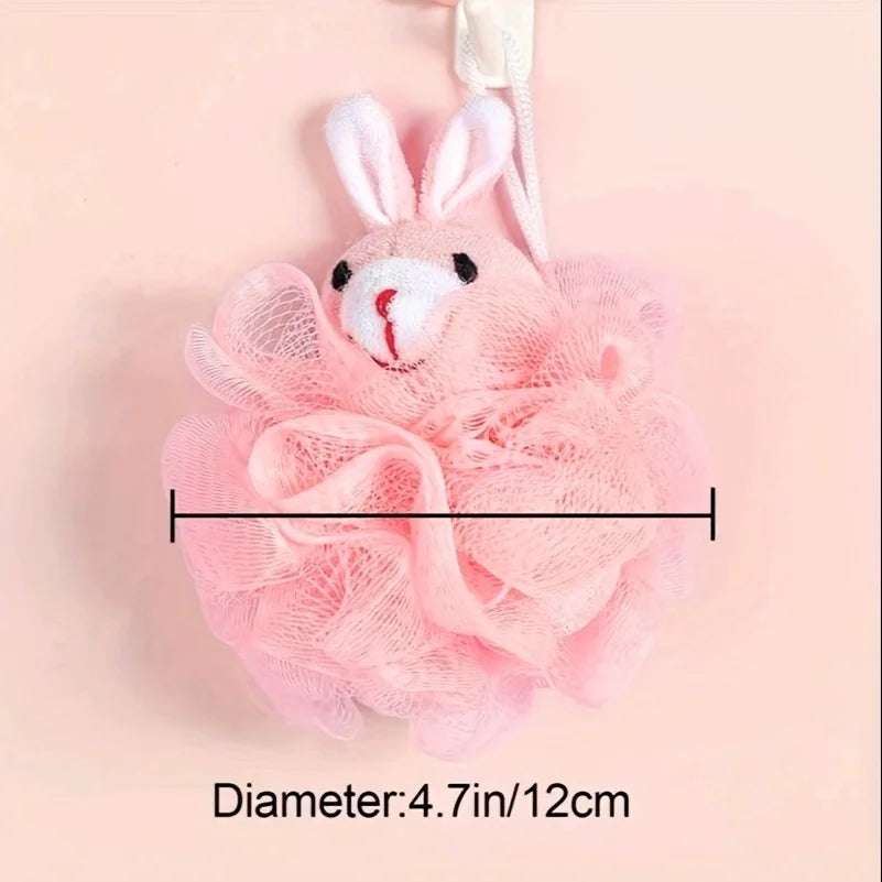 Cartoon Animal Bath Pouf for Kids