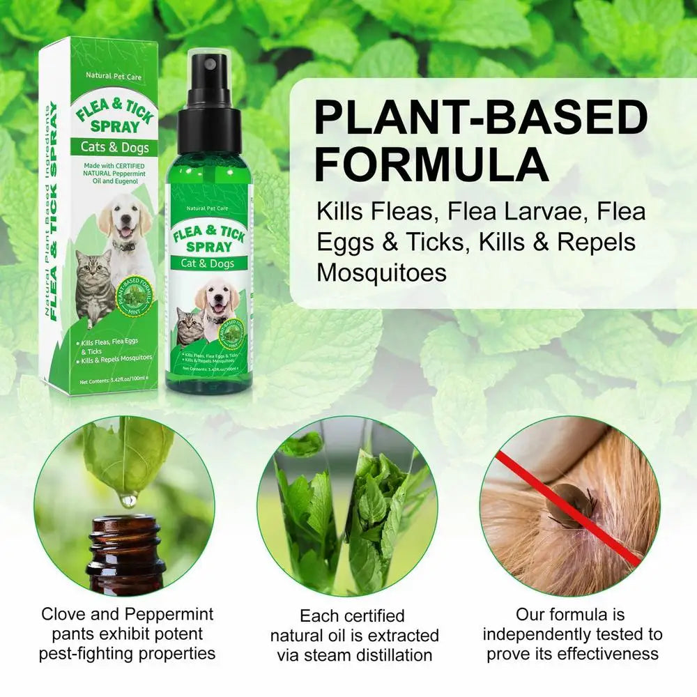 Natural Pet Flea Tick Spray