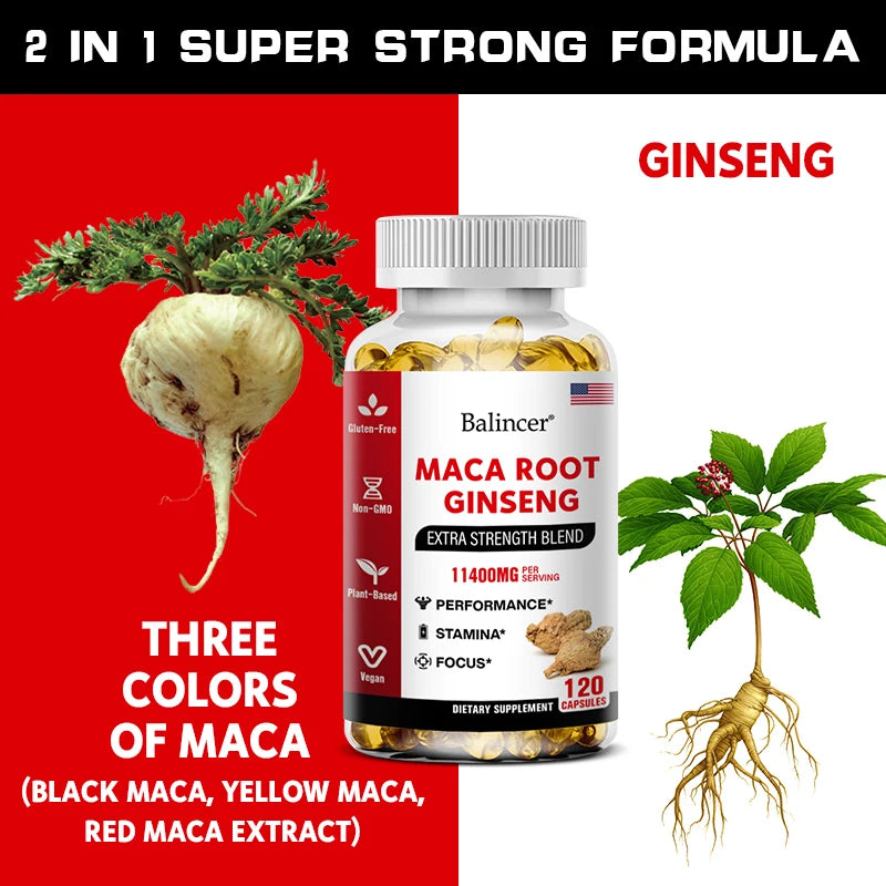 Maca Ginseng Vitamin Supplement for Stamina