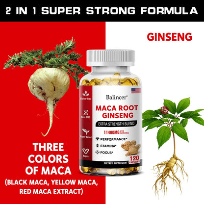 Maca Ginseng Vitamin Supplement for Stamina