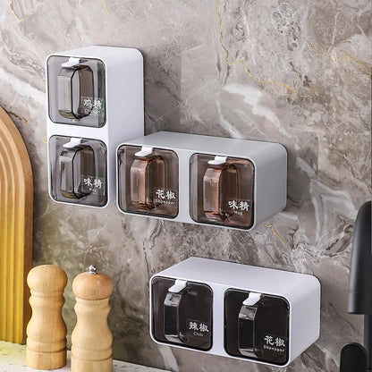Wall-Mounted Spice Rack Set