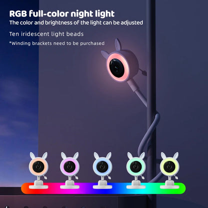 RGB Night Light Baby Monitor with Voice Intercom
