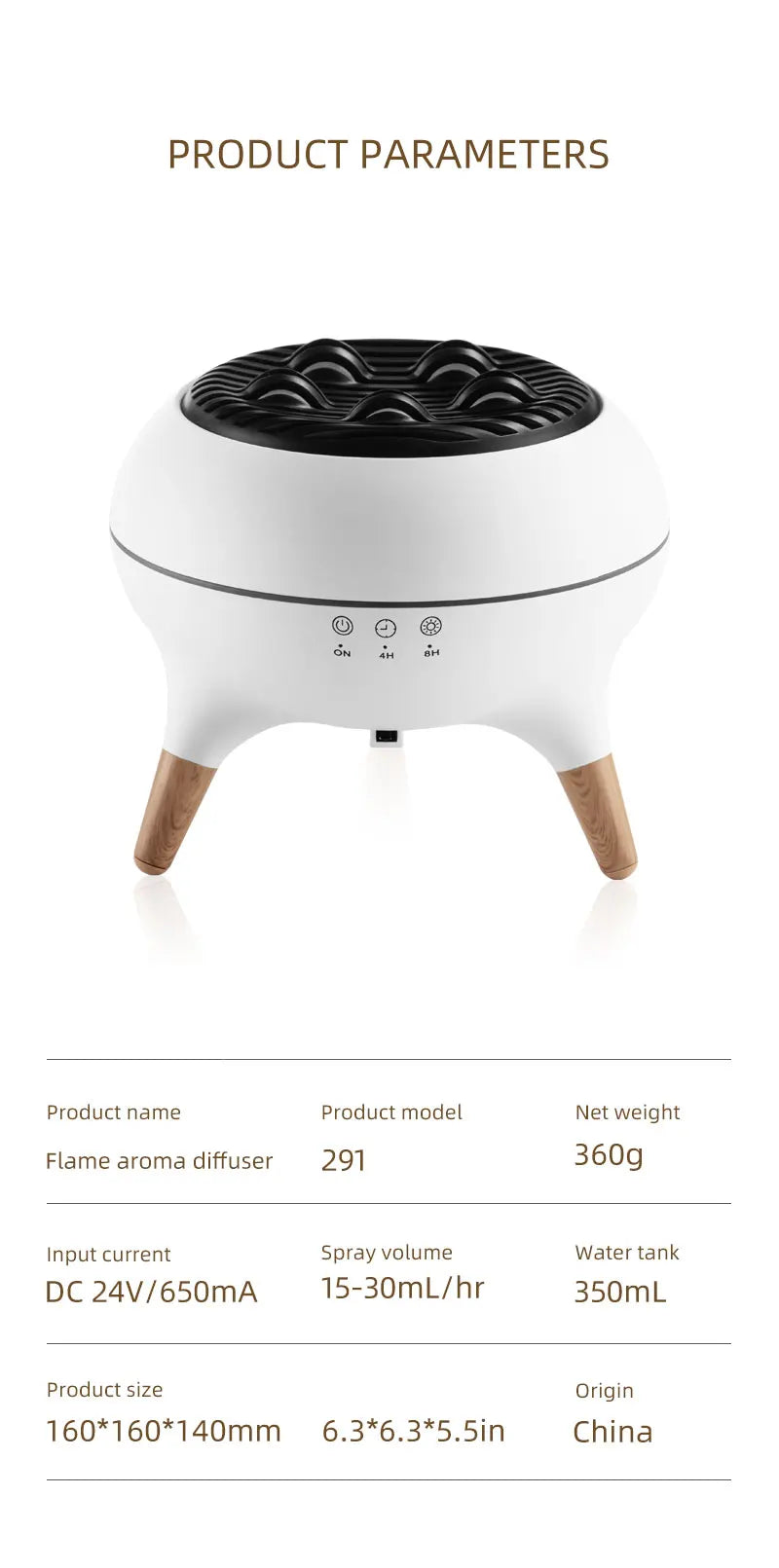 50ML Gradient Color Humidifier Dynamic Essential Oil Diffuser
