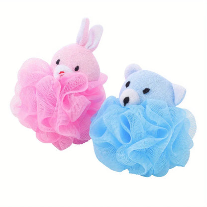 Cartoon Animal Bath Pouf for Kids