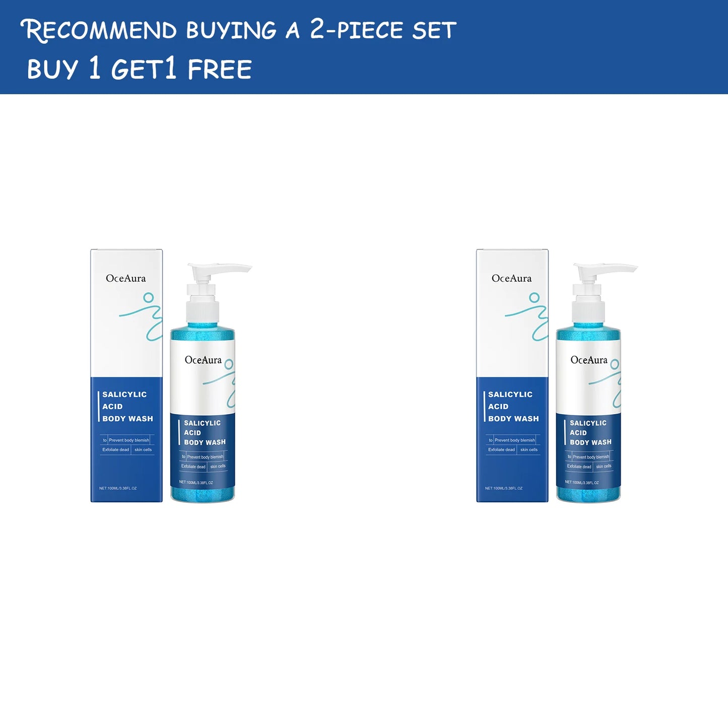 OceAura Salicylic Acid Keratin Shower Gel