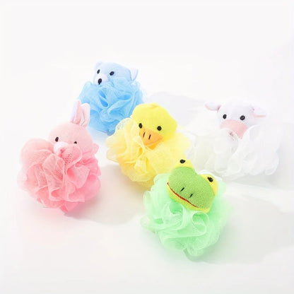 Cartoon Animal Bath Pouf for Kids
