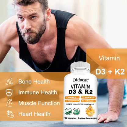 D3 K2 Vitamins for Joint & Muscle Health