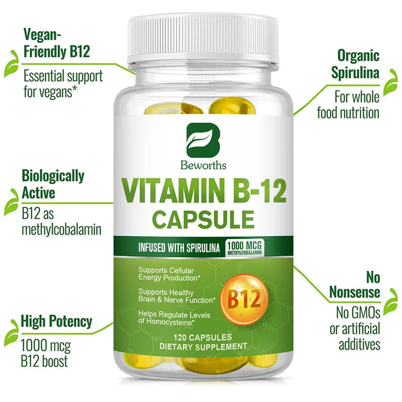 Organic Vitamin B12 1000mcg Nervous System Support
