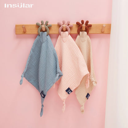 Baby Soother Towel & Muslin Cotton Bib