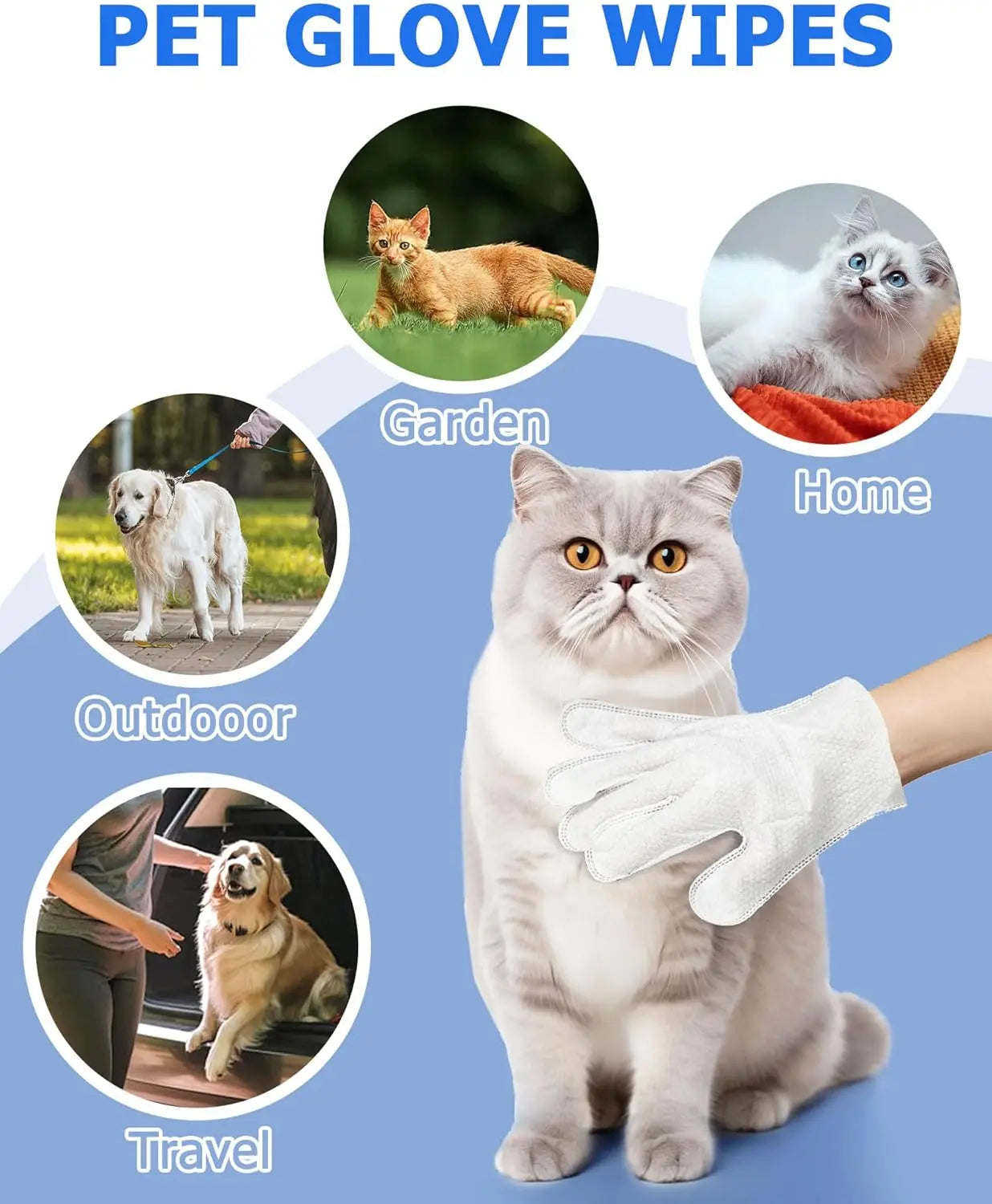 Pet Grooming Wipes Natural Deodorizing