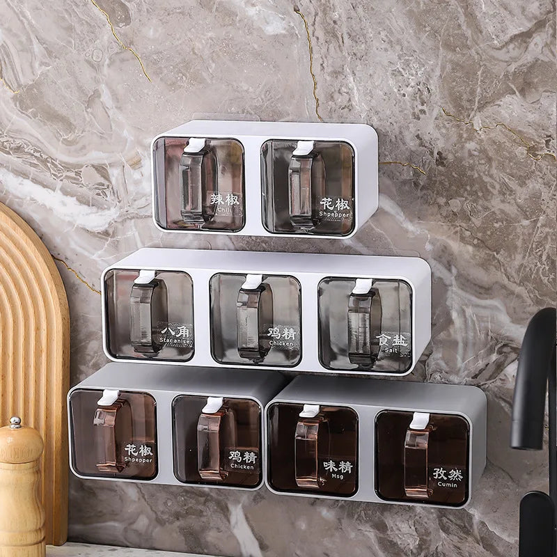 Wall-Mounted Spice Rack Set