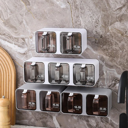 Wall-Mounted Spice Rack Set