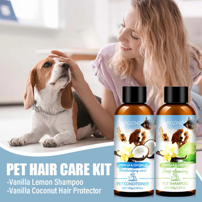Natural Pet Bath Shampoo Conditioner Set