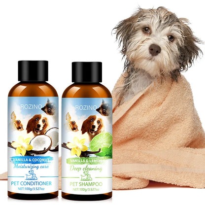 Natural Pet Bath Shampoo Conditioner Set