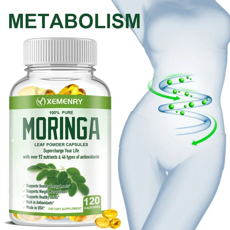 Organic Moringa Capsules for Energy & Wellness