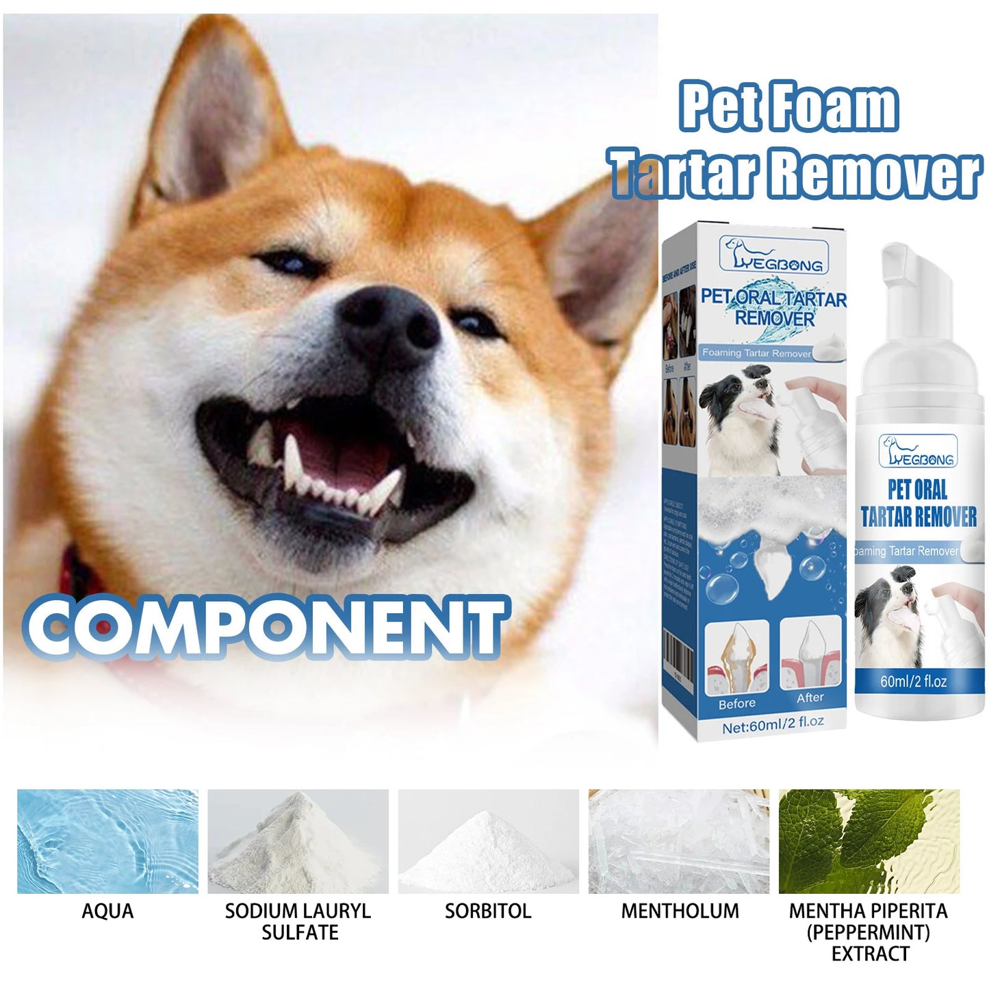 Natural Pet Dental Care Foam
