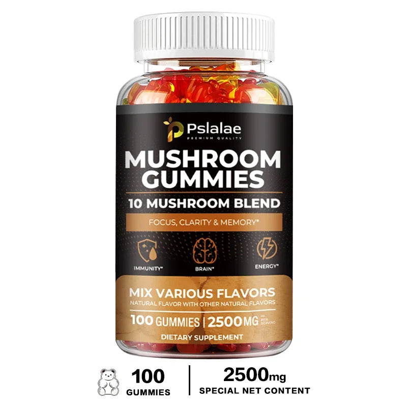 10-Strain Mushroom Brain Boost Gummies