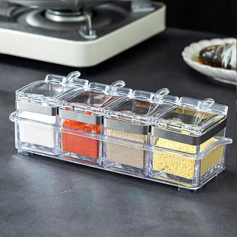 Clear Acrylic Kitchen Seasoning Storage Box