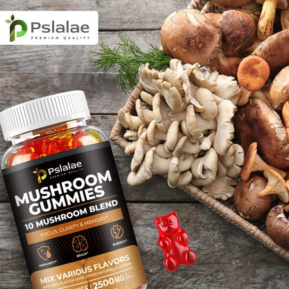 10-Strain Mushroom Brain Boost Gummies
