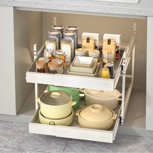2 Tier Under Sink Sliding Organizer