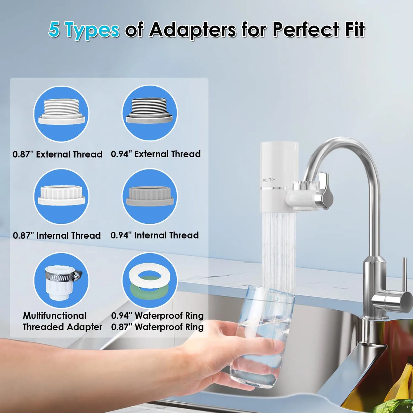 ALTHY Faucet Water Filter