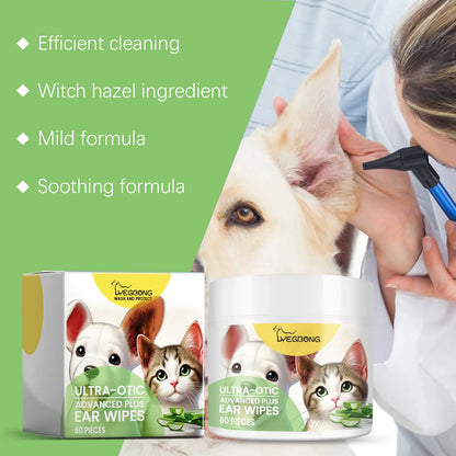 Pet Ear Cleaning Wipes Natural Care