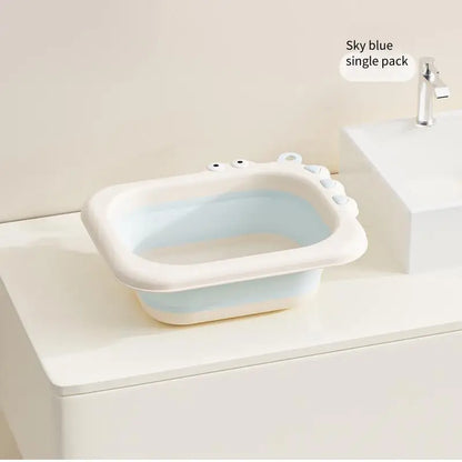 Portable Baby Silicone Washbasin with Foldable Design