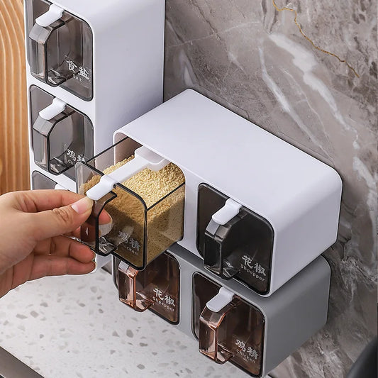 Wall-Mounted Spice Rack Set