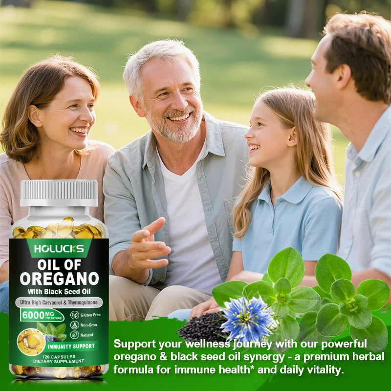 Natural Oregano Oil Health Support Capsules