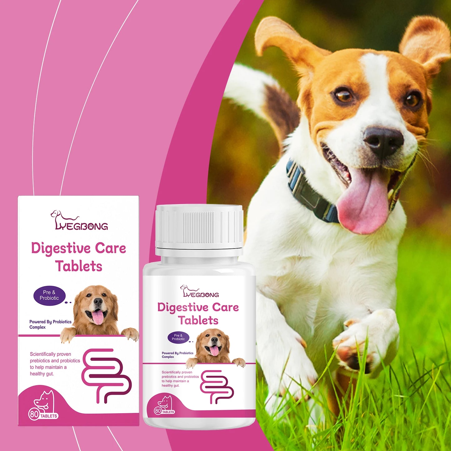 Natural Dog Probiotic Health Tablets