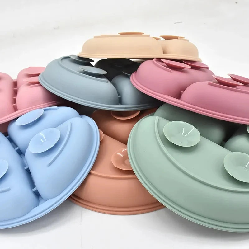 Silicone Baby Dining Plate with Spoon & Fork